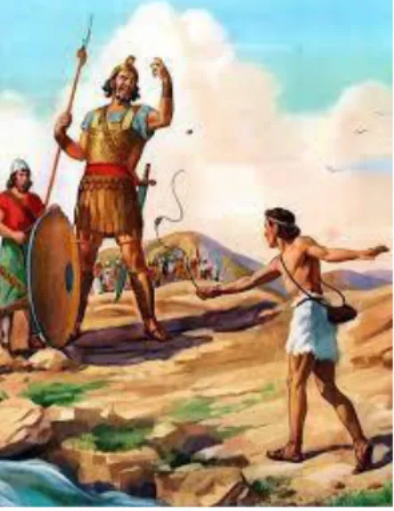 Gambar 1.5 Daud melawan Goliat   Sumber: https://www.wordpress.com 