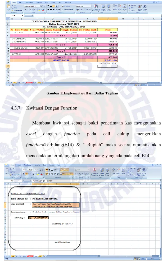 Gambar 11Implementasi Hasil Daftar Tagihan 