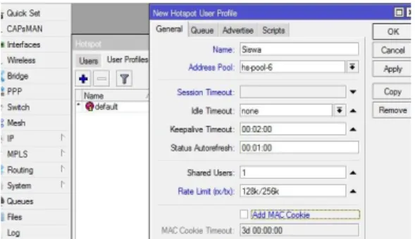 Gambar 6. Membuat User Profile 