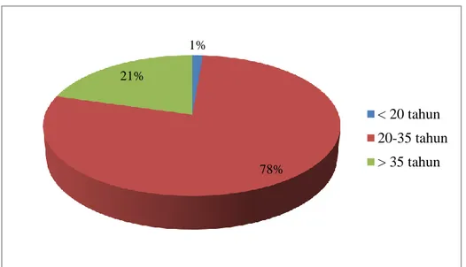 Gambar 1. Diagram Karakteristik Pasien Bedah Sesar di RS Islam Berdasarkan Usia 
