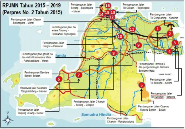Gambar 6.5 Proyek Starategis Nasional   di Provinsi Baanten dalam RPJMN 2015- 2019 