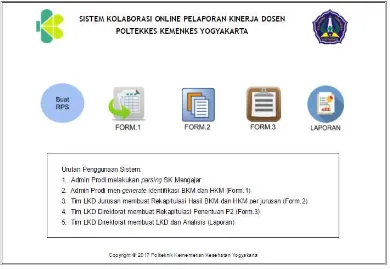 Gambar 10. Struktur menu utama sistem kolaborasi online 