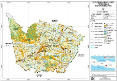 Gambar 2. Peta Penggunaan Lahan Kabupaten Klaten