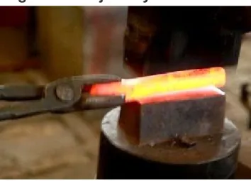 gambar 1.c: besi panas juga merupakan aplikasi kunduksi