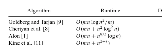 Table 1. Running time for network ﬂow.