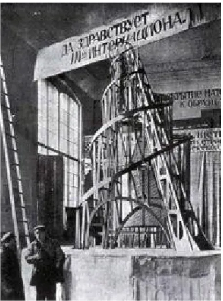 Gambar 1.2.3. Tatlin's Tower dibangun pada tahun 1919 oleh Vladmir Tatlin. 