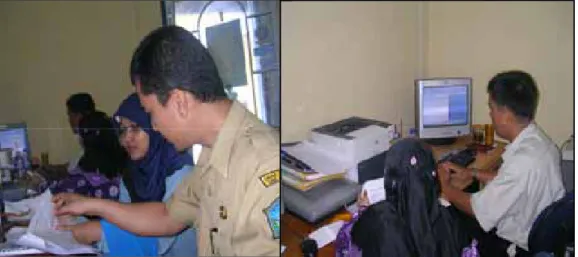 Gambar 6. Pelatihan entry data di kantor CRITC Bintan 