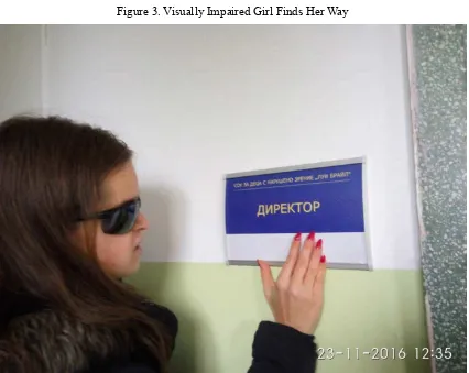 Figure 3. Visually Impaired Girl Finds Her Way