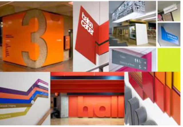 Gambar 4.9 Perancangan interior signage 