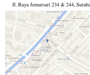Gambar 3.10 Peta Lokasi Tristar Culinary Institute Surabaya  ( Sumber : Google Map 2013) 