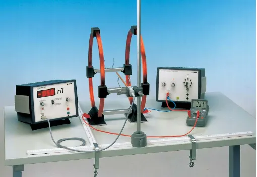 Fig.1: Experimental set-up for measuring the magnetic field.
