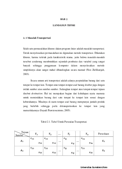 Penyelesaian Permasalahan Transshipment Dengan Metode North West Corner ...