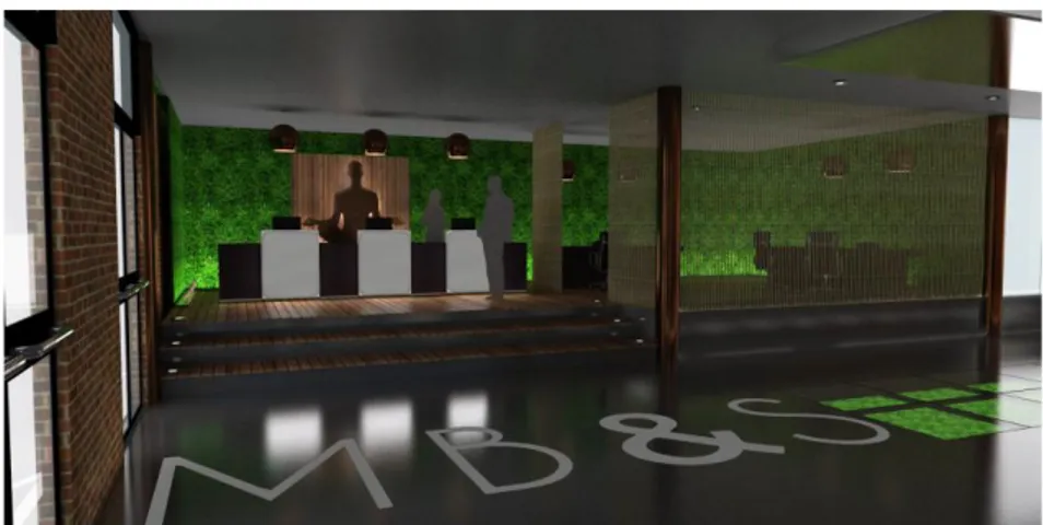 Gambar 2. Perspektif 3D Main Lobby Wellness Centre 