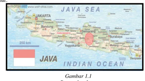 Gambar 1.1  Peta pulau Jawa 