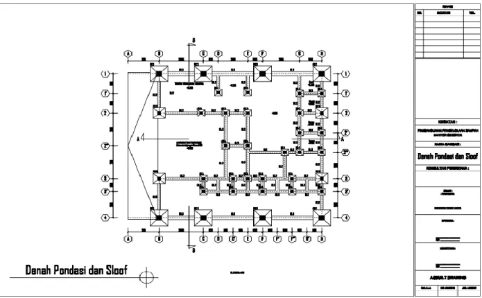 Gambar 6.7. Denah Pondasi dan Sloof Bangunan/Gedung TPS-3R,   Gedung Geostek 