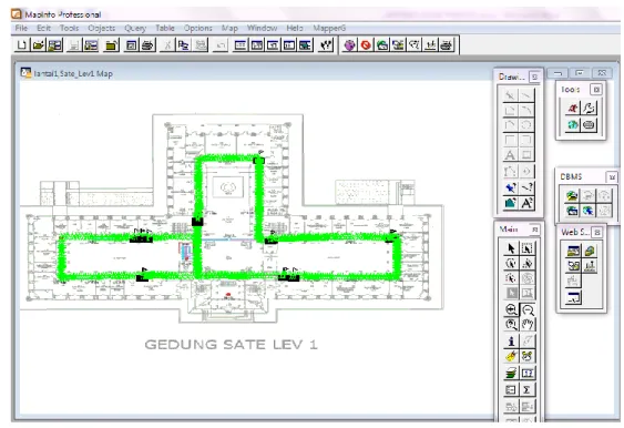 Gambar 4.4 MapInfo Workspace  c.  Membuat Peta Tematik 