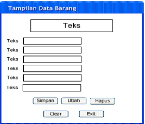 Gambar 12 : Rancangan Form Data   Penjualan 