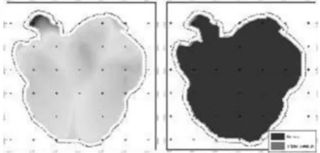 Gambar 5. Hasil Prediksi Spatial Linear Regression Faktor Dissolved Oxygen  di Perairan Danau Ranu Grati 