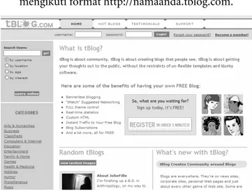 Gambar 1.15 Halaman awal situs tBlog 