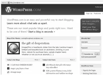 Gambar 1.5 Halaman awal situs WordPress.com 