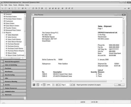 Gambar 2.4 User Interface Microsoft Dynamics NAV 5.0 