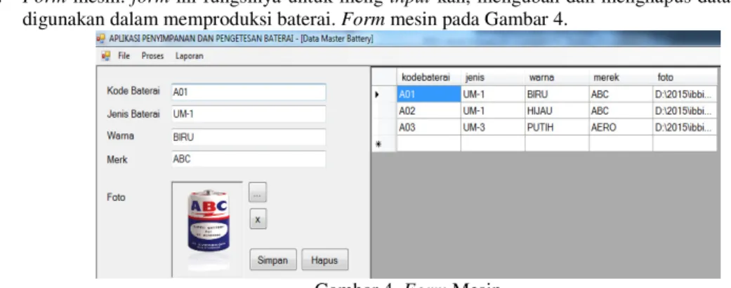 Gambar 3.  Form Utama Program 