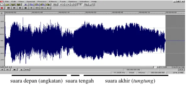 Gambar 5. Pola wave form kokok ayam pelung 