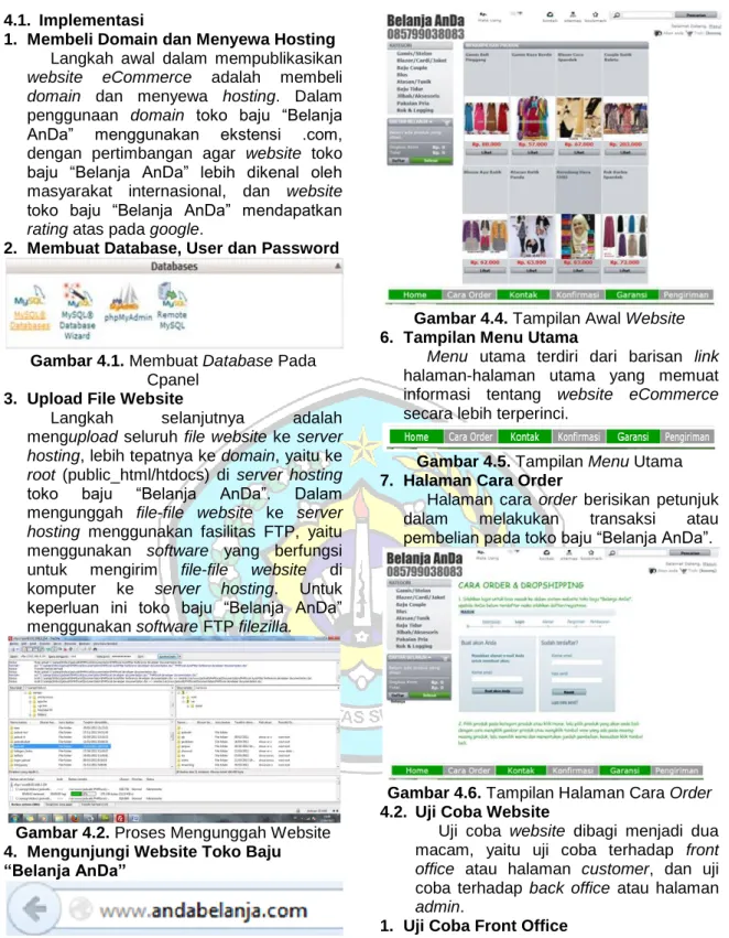 Gambar 4.1. Membuat Database Pada 