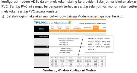 Gambar 15 Window Konfigurasi Modem 