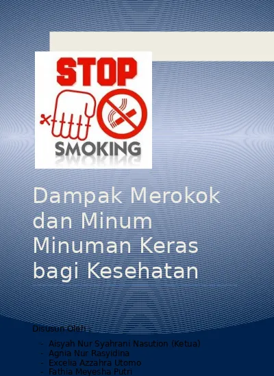 Dampak Merokok Dan Minum Minuman Keras B 7722