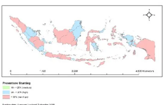 Gambar 1. DKI Jakarta merupakan provinsi dengan prevalensi stunting terendah di Indonesia