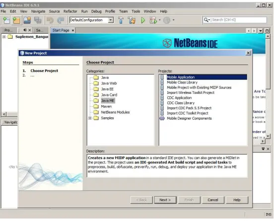 Gambar 2.10. Pembuatan Project baru di Netbeans 