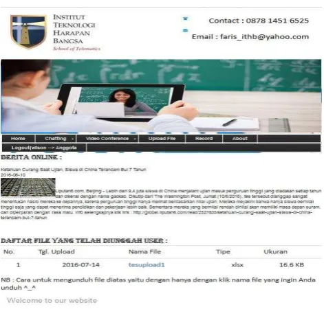 Gambar 3 Tampilan halaman awal web e-learning Join Room 