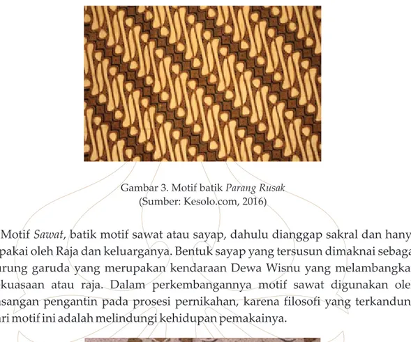 Gambar 3. Motif batik Parang Rusak (Sumber: Kesolo.com, 2016)
