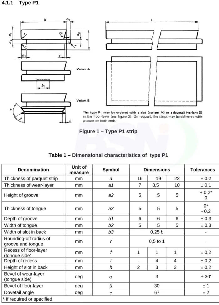 Figure 1 – Type P1 strip 