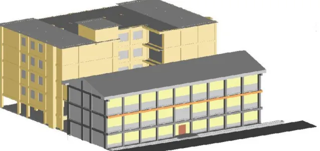 Gambar  4. Obyek 3D Ketiga Gedung 