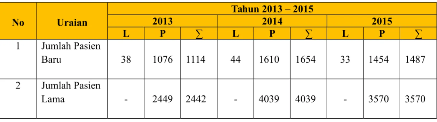 Tabel 4.9Jumlah Kunjungan Pasien Rawat Inap Di RSIA “Pondok Tjandra”, Tahun 2015