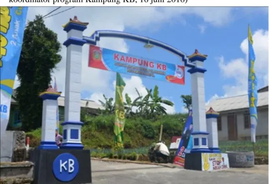 Gambar 3.9 Pembangunan Gapura Kampung KB sebagai Icon Kampung KB  Sumber : BKKBN Provinsi DIY, pada 19 Januari 2016  
