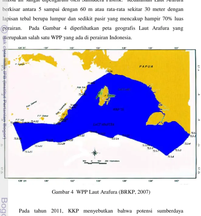 Gambar 4  WPP Laut Arafura (BRKP, 2007) 