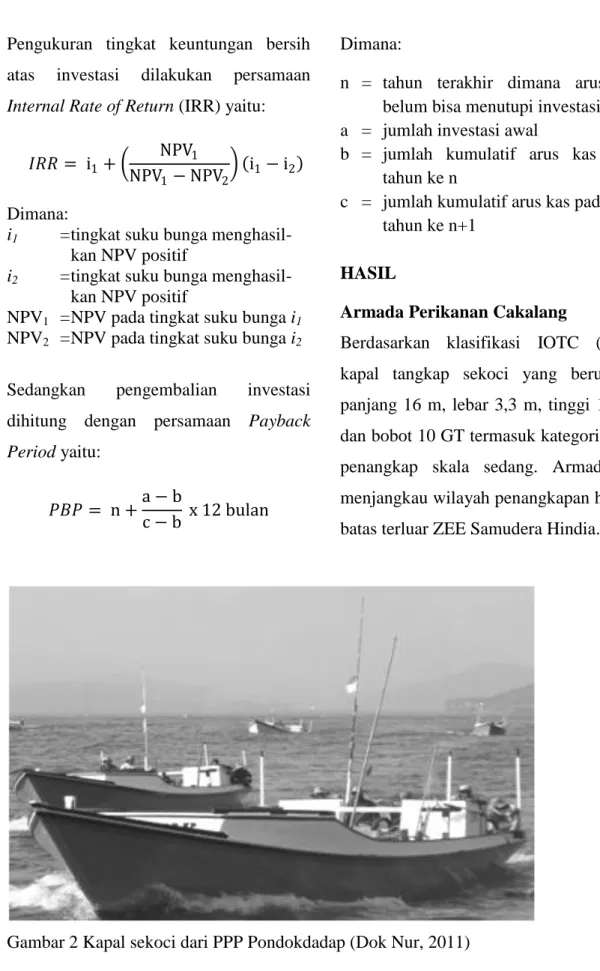 Gambar 2 Kapal sekoci dari PPP Pondokdadap (Dok Nur, 2011) 