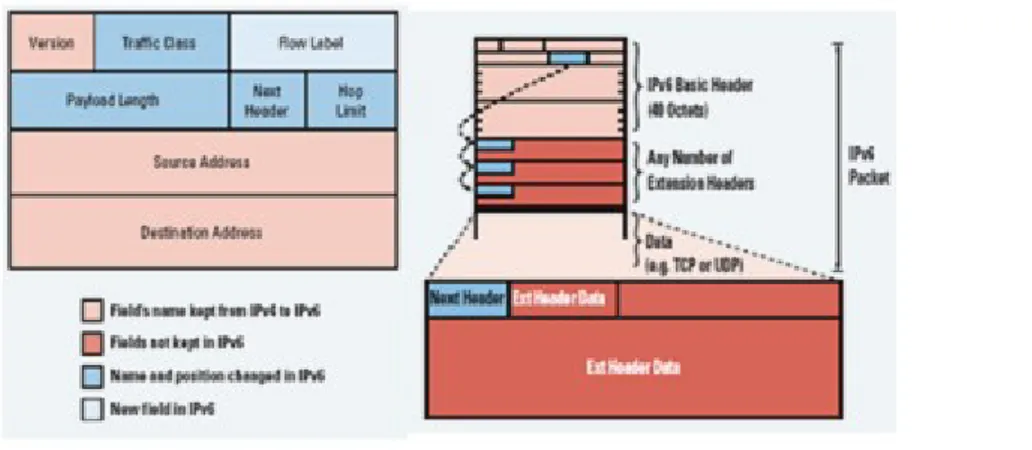 Gambar 2.6 Struktur Header Dasar pada IPv6