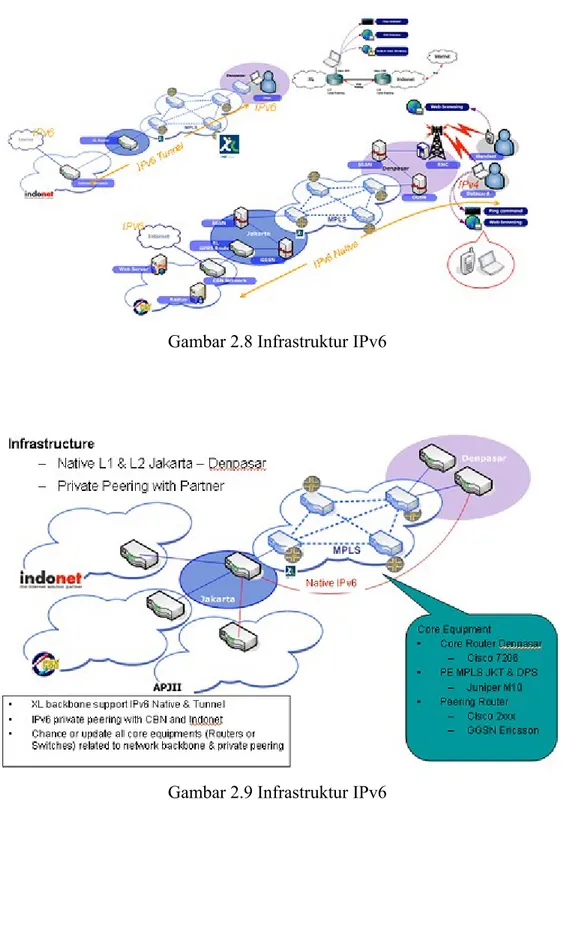 Gambar 2.8 Infrastruktur IPv6 