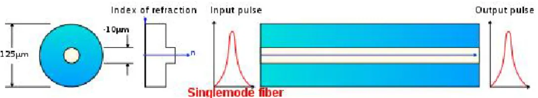 Gambar 2.2 Prinsip kerja optik Single-mode index