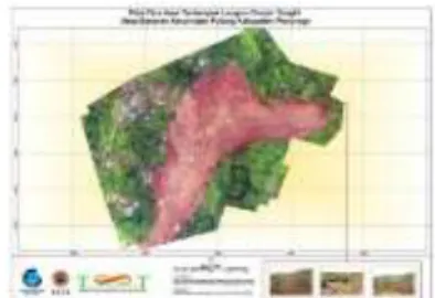 Gambar 1 Dampak Bencana Tanah Longsor Kabupaten Ponorogo  dengan UAV (BIG, 2017) 