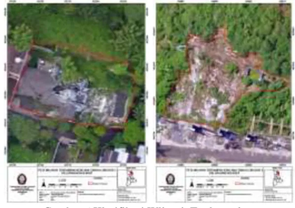 Gambar 13 Peta Penggunaan Lahan Terhadap Wilayah Terdampak  Bencana Tanah Longsor 
