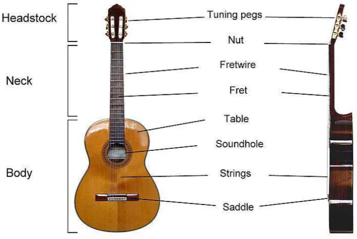 Gambar 35. Bagian-Bagian Gitar 