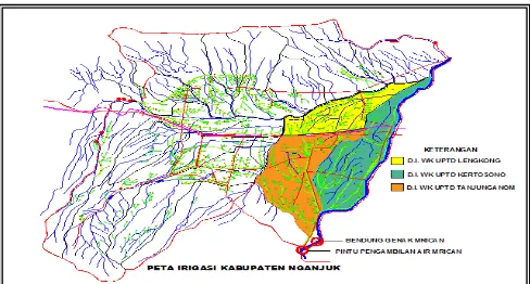 Gambar 1. Peta Irigasi Kabupaten Nganjuk 