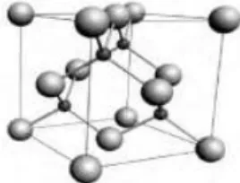 Gambar 4. Struktur  Cubic Zincblende   ZnO  [3] . Sifat-sifat fisis kristal ZnO tipe wurtzite dapat dilihat pada tabel dibawah ini 