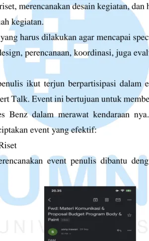 Gambar 3.7 Diskusi mengenai program event yang direncanakan 