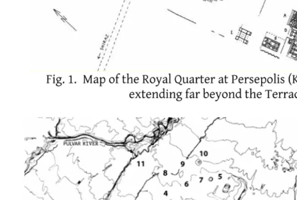 Fig. 1. Map of the Royal Quarter at Persepolis (Kleiss 1980: Abb. 9)  